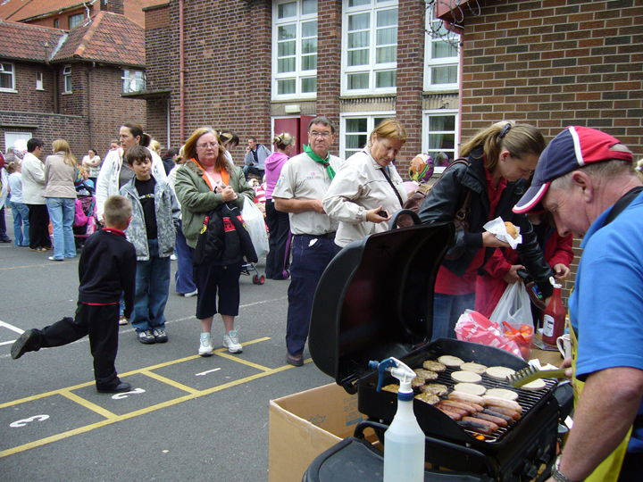 Ronnie and parents at school Fun Day